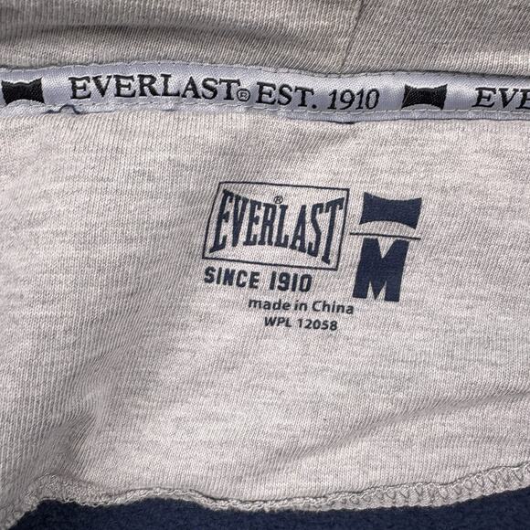 Everlast Hoodie Mens Medium Blue Boxing Sweatshirt USA American Retro Y2K Zip Up - Picture 3 of 16